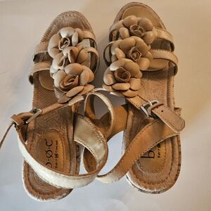 b.o.c. Women's Tan Sandals with Floral Design